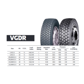 Truck tire VGLORY VGDR 295/80 R22.5