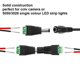 Соединитель 5.5mm x 2.1mm DC power adapter для 5050 2835 3528 Led Strip CCTV