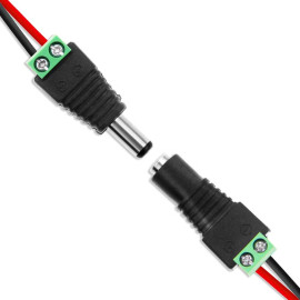 Соединитель 5.5mm x 2.1mm DC power adapter для 5050 2835 3528 Led Strip CCTV