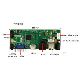 Плата XM Direct 4K NVR PCB HiSilicon CPU 1 * SATA HDD 16CH 4K 5MP каналов NVR Board для системы видеонаблюдения