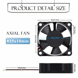 Кулер Вентилятор охлаждения бесщеточный 35х35х10 мм DC 5 В