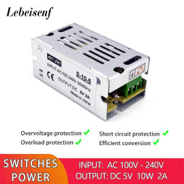 5V switching power 100-240V AC to DC 5V 2A 10W