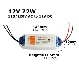 220-12V LED Адаптер AC 110V 220V to DC 12V Блок питания 18W 28W 48W 72W 100W