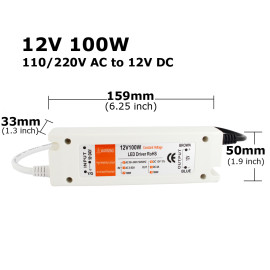 220-12V LED Адаптер AC 110V 220V to DC 12V Блок питания 18W 28W 48W 72W 100W