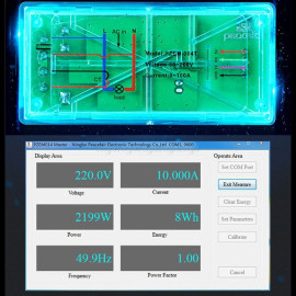 Электросчетчик PZEM-004T 3.0 Модуль связи версии TTL Modbus-RTU AC Однофазный 100A D30